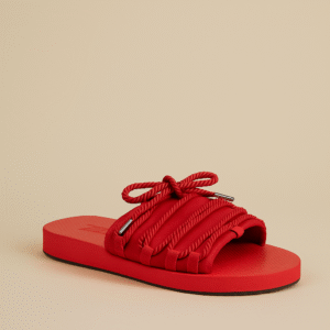 Sandale rouge avec lacets