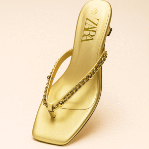 Tong Dorée Chaînette Luxe