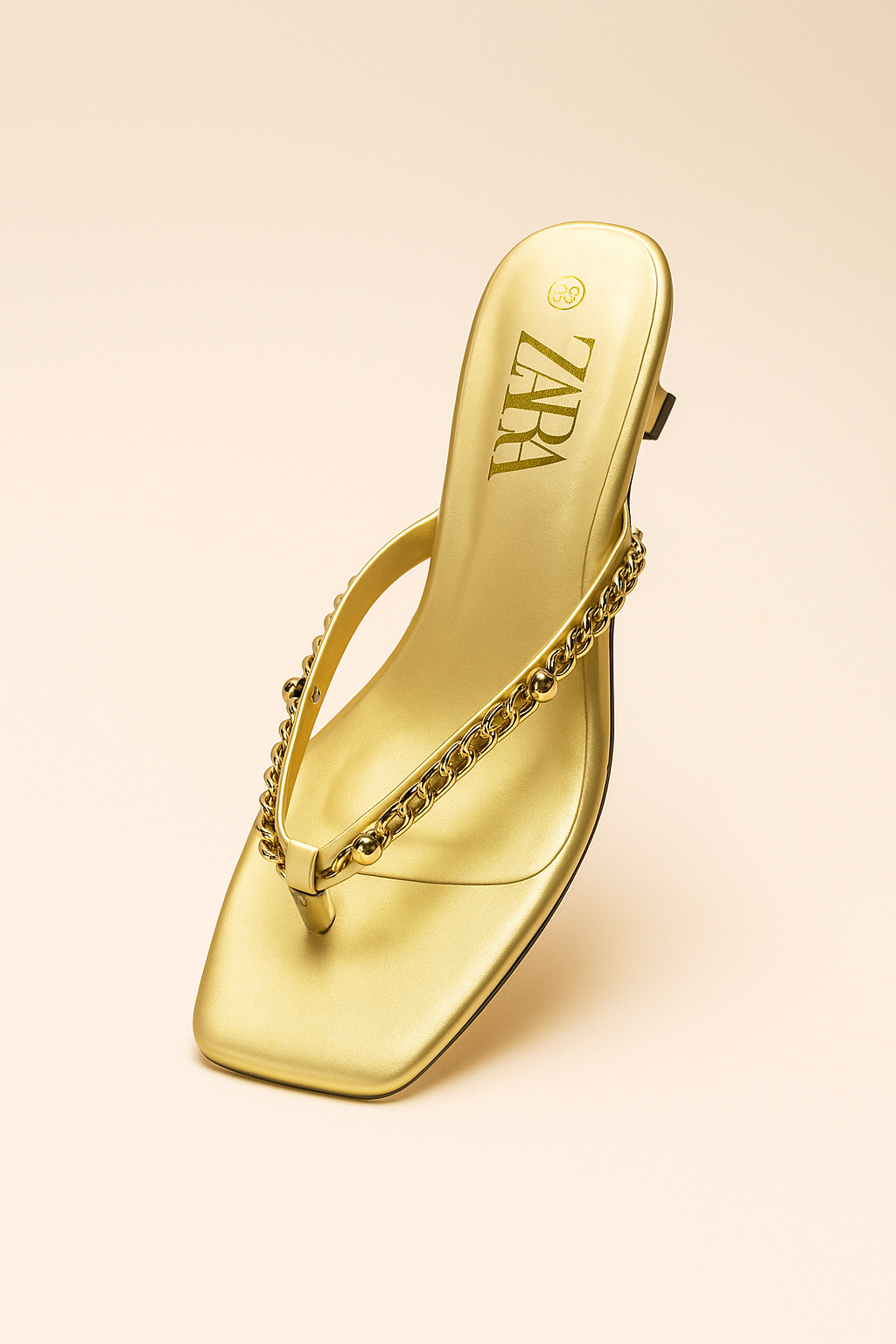 Tong Dorée Chaînette Luxe