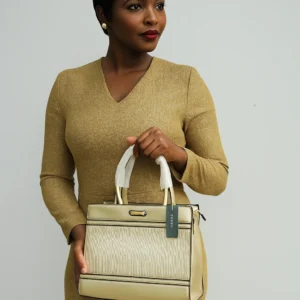 Sac à main doré métallisé