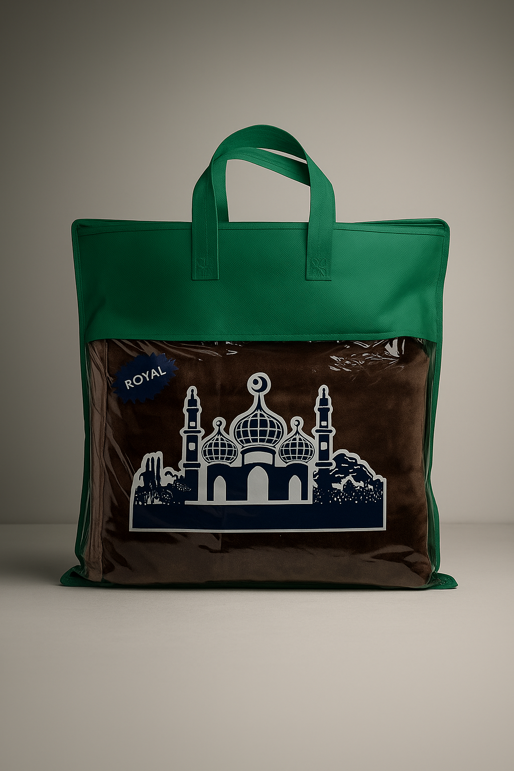 TAPIS DE PRIÈRE - BEIGE AVEC FRANGE 80CM X 120CM – Image 3