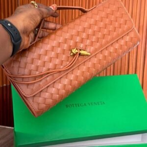 Pochette Femme Camel Tressée Bottega Veneta Cuir