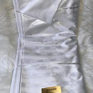 Tissu Getzner Super Magnum - Blanc Pur Motif Losanges Géométrique Jacquard