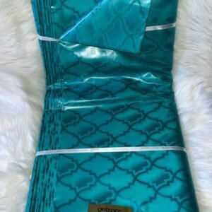 Tissu Getzner Premium - Turquoise Motif Géométrique Marocain Jacquard