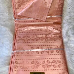 Tissu Getzner Premium - Rose Pêche Motif Floral Jacquard