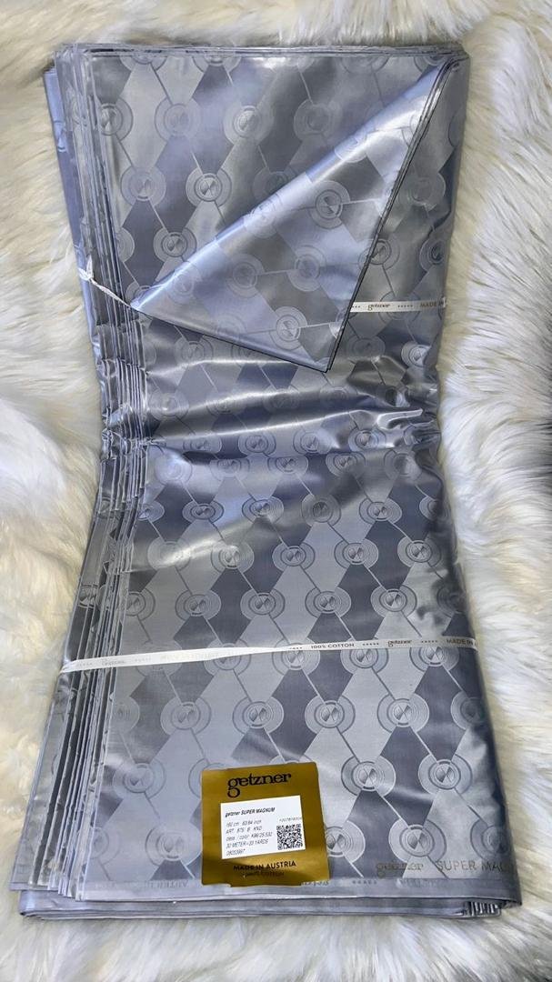 Tissu Getzner Super Magnum - Gris Anthracite Motif Géométrique Jacquard