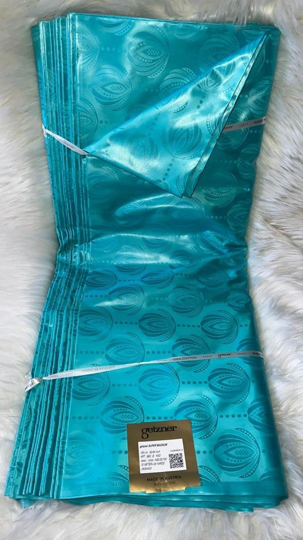 Tissu Jacquard Premium Getzner - Bleu Turquoise Motif Paisley