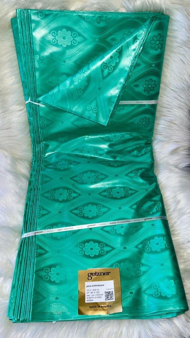 Tissu Getzner Bazin Riche Vert Émeraude